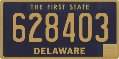 DE license plate 628403