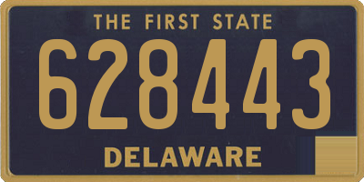 DE license plate 628443