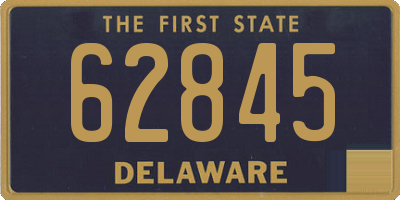 DE license plate 62845