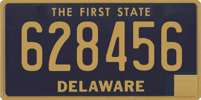 DE license plate 628456