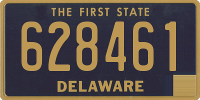 DE license plate 628461