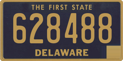 DE license plate 628488