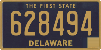 DE license plate 628494