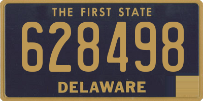 DE license plate 628498