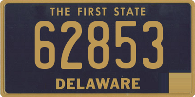 DE license plate 62853