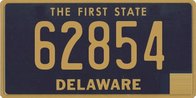 DE license plate 62854