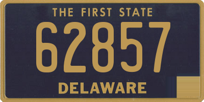 DE license plate 62857