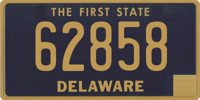 DE license plate 62858