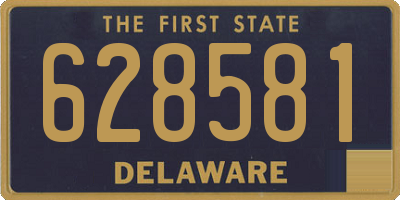 DE license plate 628581