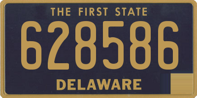 DE license plate 628586