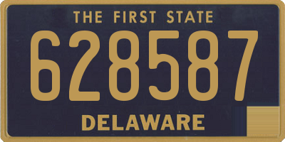 DE license plate 628587