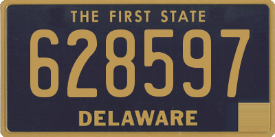 DE license plate 628597