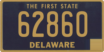 DE license plate 62860