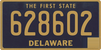 DE license plate 628602