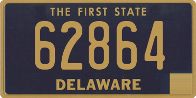 DE license plate 62864