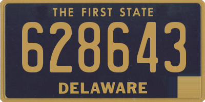 DE license plate 628643
