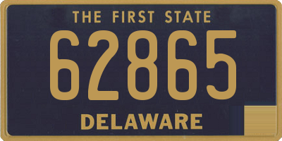 DE license plate 62865