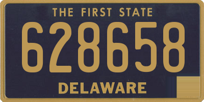 DE license plate 628658