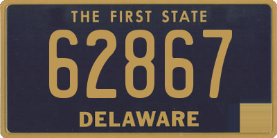 DE license plate 62867