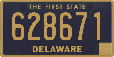 DE license plate 628671