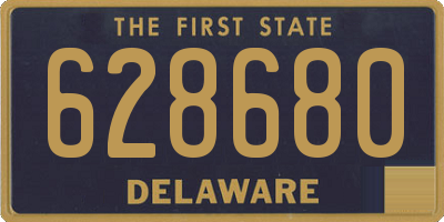 DE license plate 628680