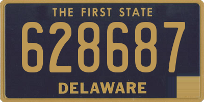 DE license plate 628687
