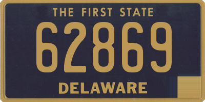 DE license plate 62869