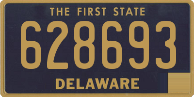 DE license plate 628693