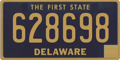 DE license plate 628698