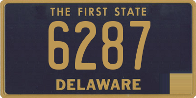 DE license plate 6287