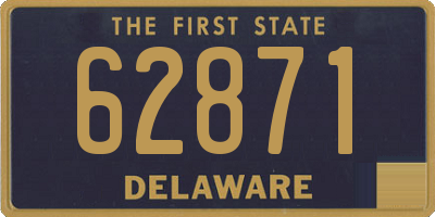 DE license plate 62871