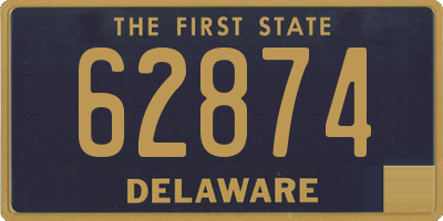 DE license plate 62874