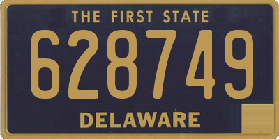 DE license plate 628749