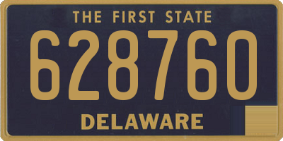 DE license plate 628760