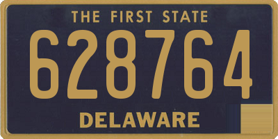 DE license plate 628764