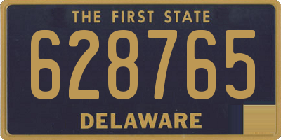 DE license plate 628765