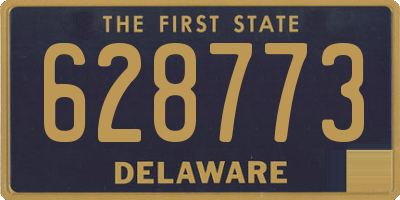 DE license plate 628773
