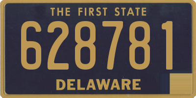 DE license plate 628781