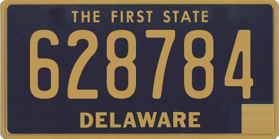 DE license plate 628784