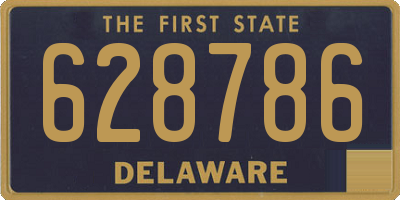 DE license plate 628786