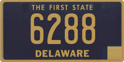 DE license plate 6288