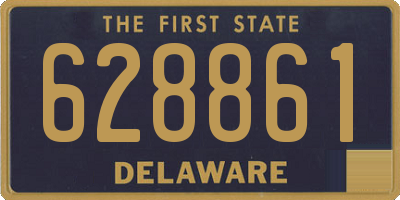 DE license plate 628861