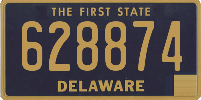 DE license plate 628874