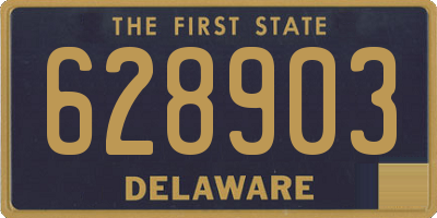 DE license plate 628903