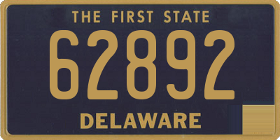 DE license plate 62892