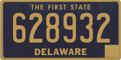 DE license plate 628932