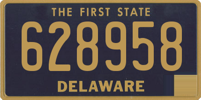 DE license plate 628958