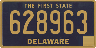 DE license plate 628963