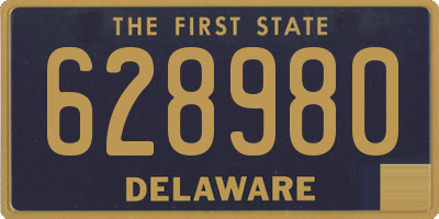 DE license plate 628980