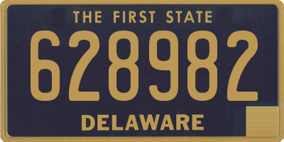 DE license plate 628982